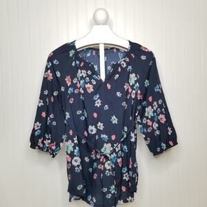 Oh Baby Maternity Floral Tie‎ Waist Top LG